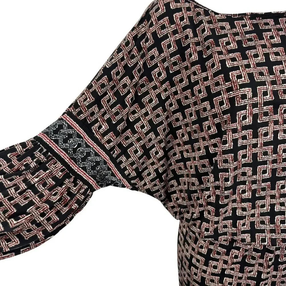 Max Studio Womens Black Blouson Long Sleeve Stretch Jersey Knit Dress sz M - Picture 4 of 16